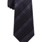 Gravata xadrez iridescente Kenneth Cole Reaction masculina, preta, tamanho regular