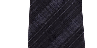 Gravata xadrez iridescente Kenneth Cole Reaction masculina, preta, tamanho regular