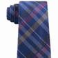 Gravata xadrez slim crossline masculina Kenneth Cole Reaction azul tamanho único