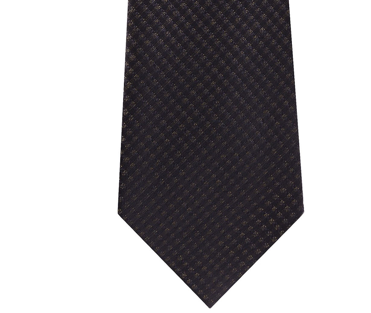 Gravata Kenneth Cole Reaction Slim Fine Metallic Grid Masculina Preta Tamanho Regular