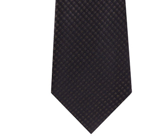 Gravata Kenneth Cole Reaction Slim Fine Metallic Grid Masculina Preta Tamanho Regular