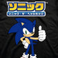 Camiseta masculina Freeze 24-7 Slim Fit Sonic Kanji Graphic, preta, tamanho grande