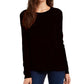 Suéter feminino Planet Gold Juniors com gola redonda, preto, tamanho médio