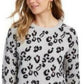 Suéter feminino com estampa animal Planet Gold, cinza, tamanho X-S