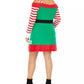Vestido feminino Derek Heart, estilo elfo, plus size, ombro vazado, verde, tamanho XX-G