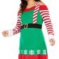 Vestido feminino Derek Heart, estilo elfo, plus size, ombro vazado, verde, tamanho XX-G
