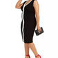 Vestido justo plus size com cadarço Planet Gold feminino, preto, tamanho 2X