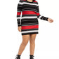 Vestido justo listrado plus size Derek Heart da Planet Gold feminino, preto, tamanho 3X