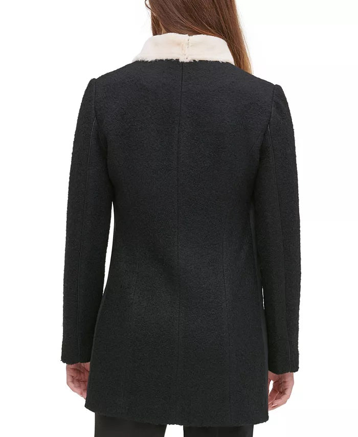 Jaqueta Calvin Klein Feminina Pele Sintética Camurça Sintética Preta Tamanho X-G