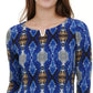 Blusa Calvin Klein Feminina Manga 3/4 Azul Brilhante Tamanho P
