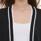 Cardigan Calvin Klein Feminino com Debrum e Frente Aberta, Preto, Tamanho X-G