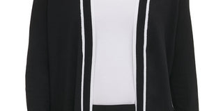 Cardigan Calvin Klein Feminino com Debrum e Frente Aberta, Preto, Tamanho X-G