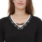 Suéter Calvin Klein Feminino com Cadarço Preto Tamanho Grande