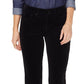 Calça jeans feminina Nydj Marilyn com cintura alta e perna reta, tamanho 8, preta