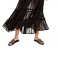 Vestido longo feminino The Weekend Brand Senorita com babados e acabamento preto, tamanho grande