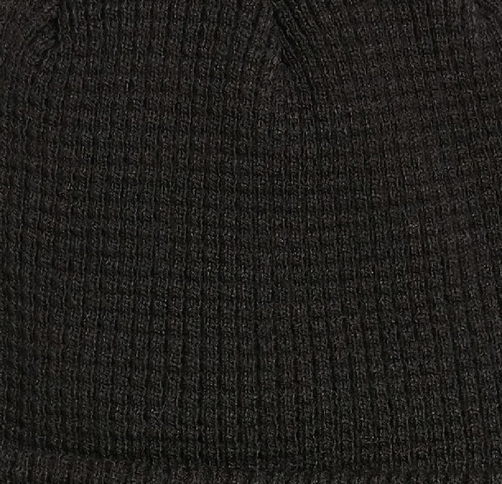 Gorro canelado masculino Steve Madden, preto, tamanho único