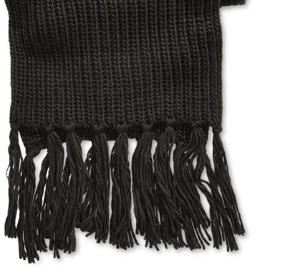 Cachecol de malha grossa masculino Steven Madden, preto, tamanho único