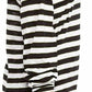 Blusa listrada feminina Michael Kors de manga comprida, dourada e branca, tamanho médio