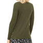 Blusa feminina de malha waffle Michael Kors, verde, tamanho médio