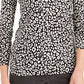 Suéter feminino com estampa de gato Michael Michael Kors, tamanho grande, tamanho regular e pequeno, branco