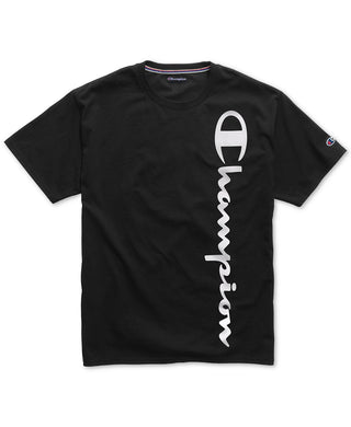 Camiseta de pijama masculina Champion de algodão, preta, tamanho grande