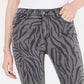 Calça jeans skinny com estampa de zebra Tinseltown Juniors, tamanho 9, cinza