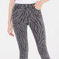 Calça jeans skinny com estampa de zebra Tinseltown Juniors, tamanho 15, cinza
