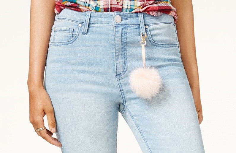 Calça jeans skinny de cintura alta Tinseltown Juniors, azul-claro, tamanho 9