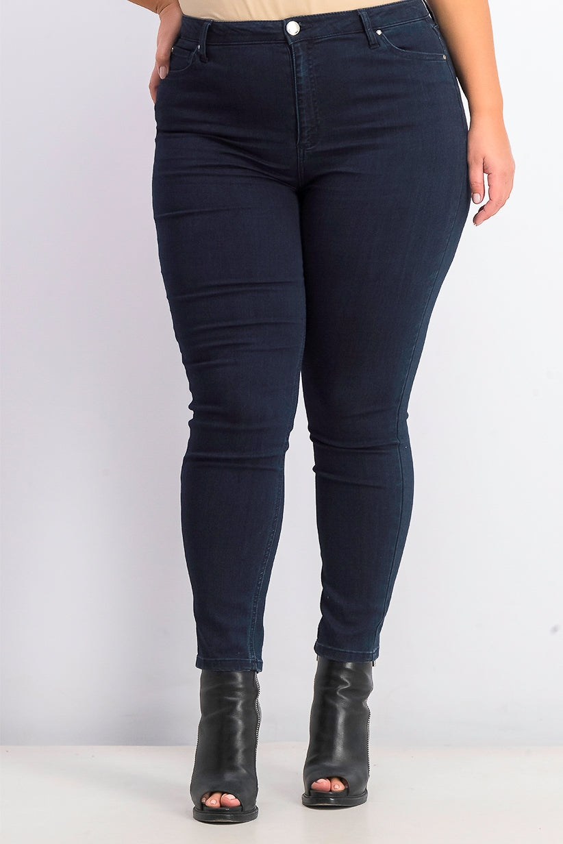 Calça jeans skinny de cintura alta Tinseltown Juniors, azul brilhante, tamanho 5