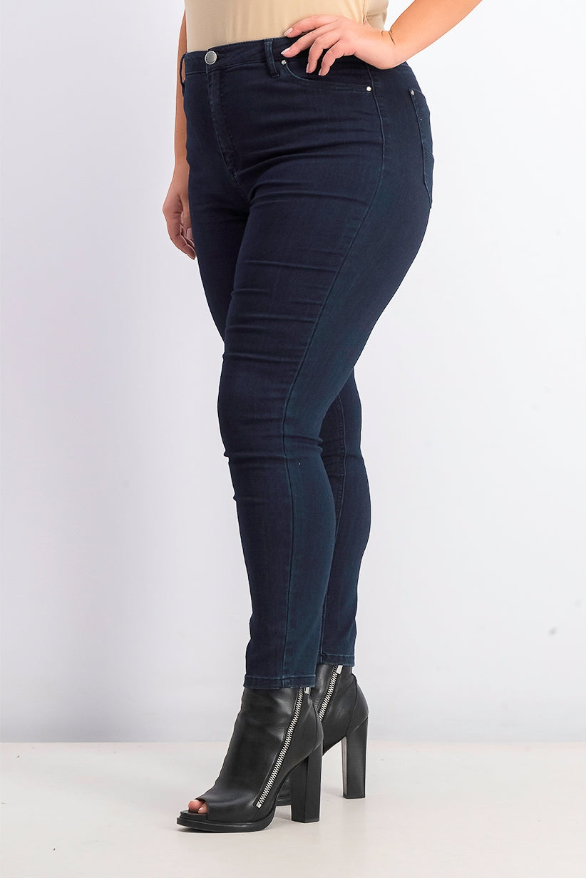 Calça jeans skinny de cintura alta Tinseltown Juniors, azul brilhante, tamanho 5