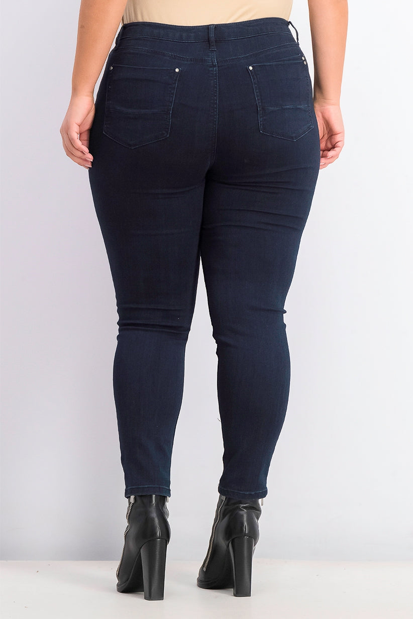 Calça jeans skinny de cintura alta Tinseltown Juniors, azul brilhante, tamanho 5