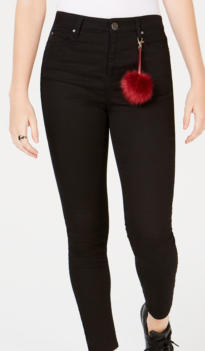 Calça jeans skinny de cintura alta Tinseltown Juniors, preta, tamanho 11