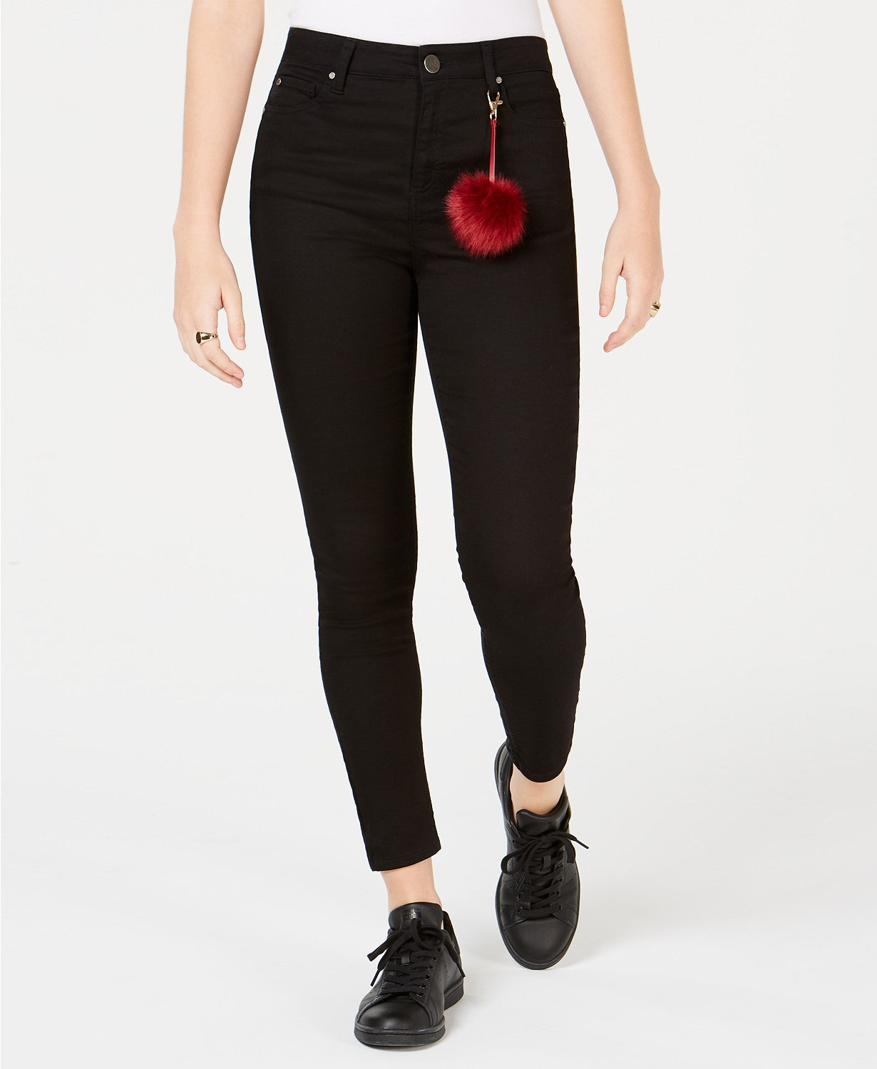 Calça jeans skinny de cintura alta Tinseltown Juniors, preta, tamanho 9