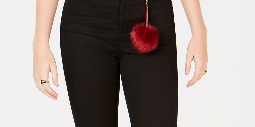 Calça jeans skinny de cintura alta Tinseltown Juniors, preta, tamanho 9