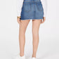 Minissaia jeans rasgada Tinseltown Juniors, azul médio, tamanho 15