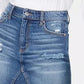 Minissaia jeans rasgada Tinseltown Juniors, azul médio, tamanho 15