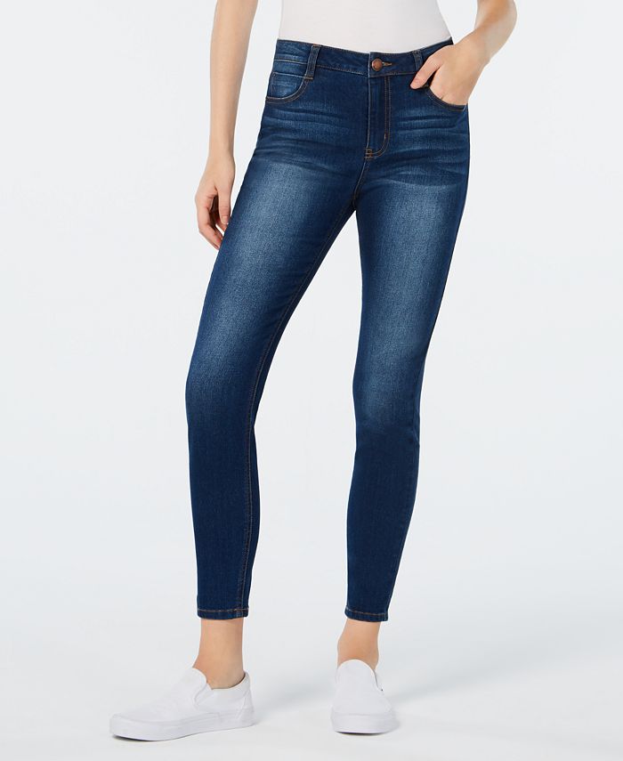 Calça jeans skinny feminina Tinseltown de cintura alta, azul, tamanho 1