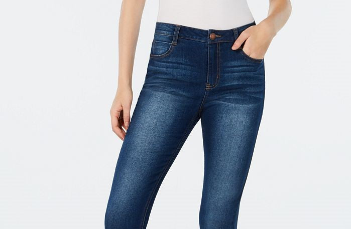 Calça jeans skinny feminina Tinseltown de cintura alta, azul, tamanho 1