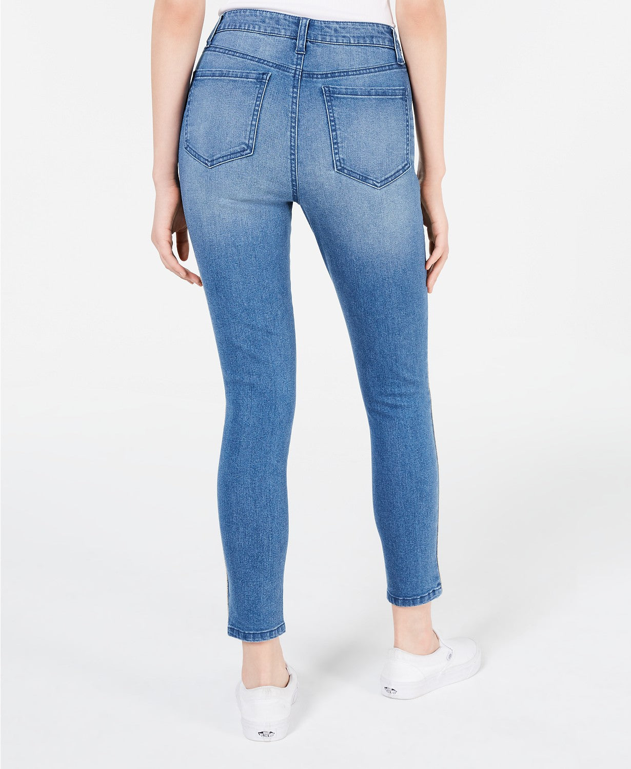 Calça jeans skinny com estampa animal e listras laterais Tinseltown Juniors, azul, tamanho 1