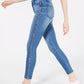 Calça jeans skinny com estampa animal e listras laterais Tinseltown Juniors, azul, tamanho 1