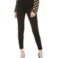 Calça skinny listrada de couro sintético Love Fire Juniors, preta, tamanho X-S