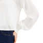 Camiseta térmica com acabamento em renda Love Fire By Topson Juniors, branca, tamanho grande