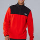 Pulôver de lã com zíper de um quarto Tka Glacier masculino The North Face, vermelho, tamanho pequeno