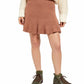 Saia canelada dourada sólida Free People Juniors, tamanho extra pequeno, marrom