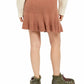 Saia canelada dourada sólida Free People Juniors, tamanho extra pequeno, marrom