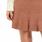 Saia canelada dourada sólida Free People Juniors, tamanho extra pequeno, marrom