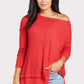 Túnica térmica feminina North Shore da Free People, vermelha, tamanho pequeno