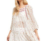 Túnica mágica de dança feminina Free People, branca, tamanho grande