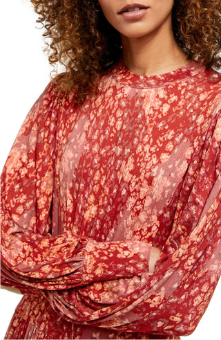 Vestido curto feminino Free People Heartbeats vermelho tamanho médio