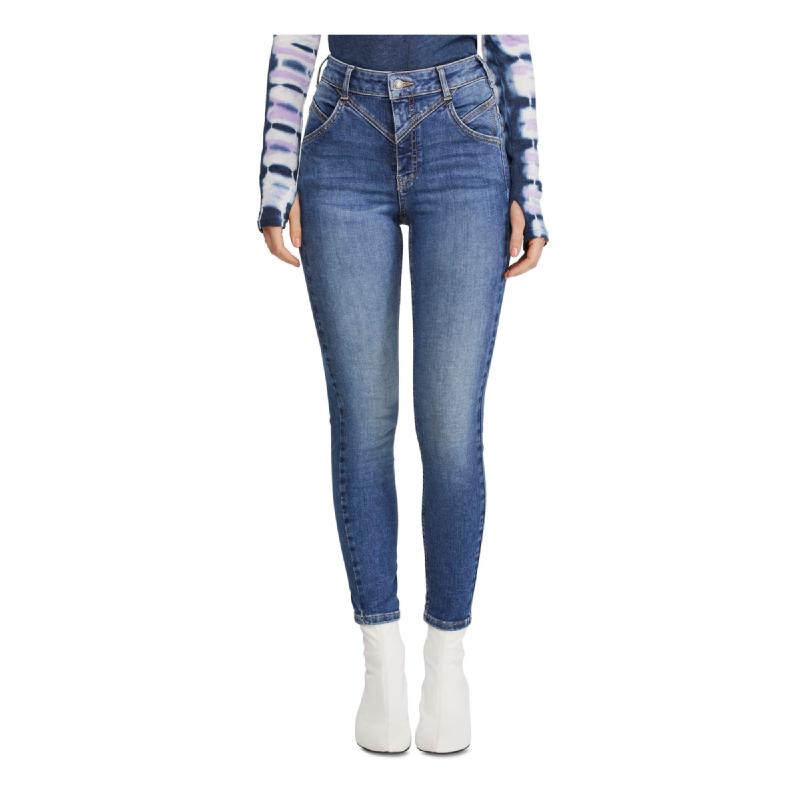 Calça jeans skinny Riley com costura feminina Free People, azul, tamanho 25